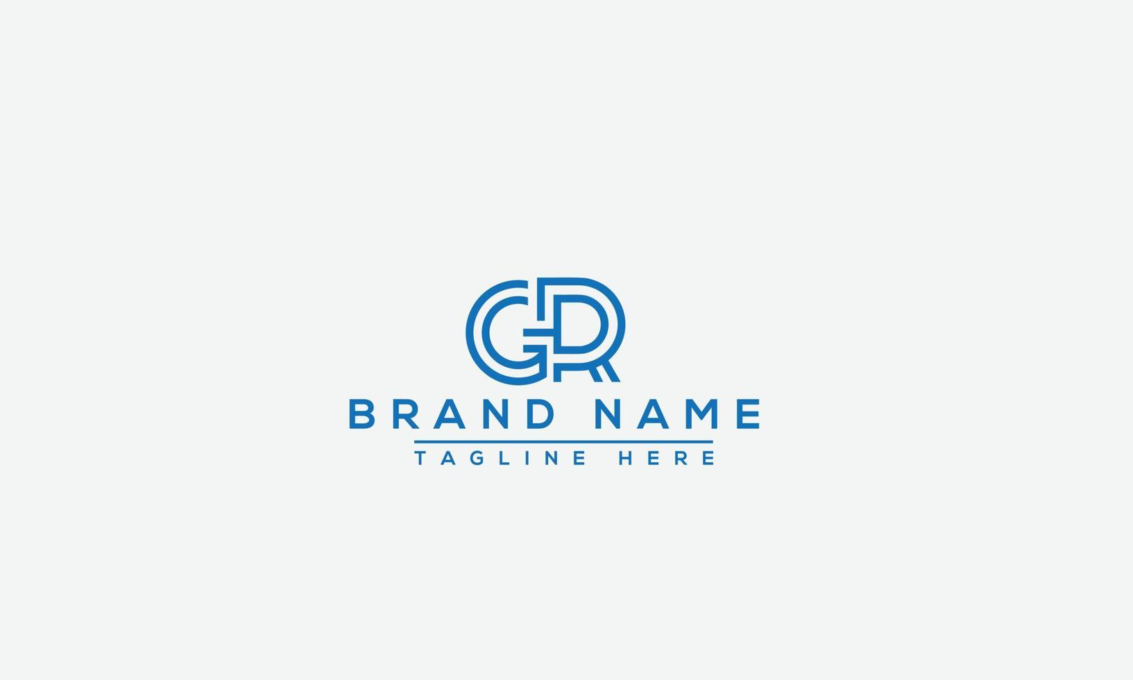 gr logo design template elemento di branding grafico vettoriale. vettore