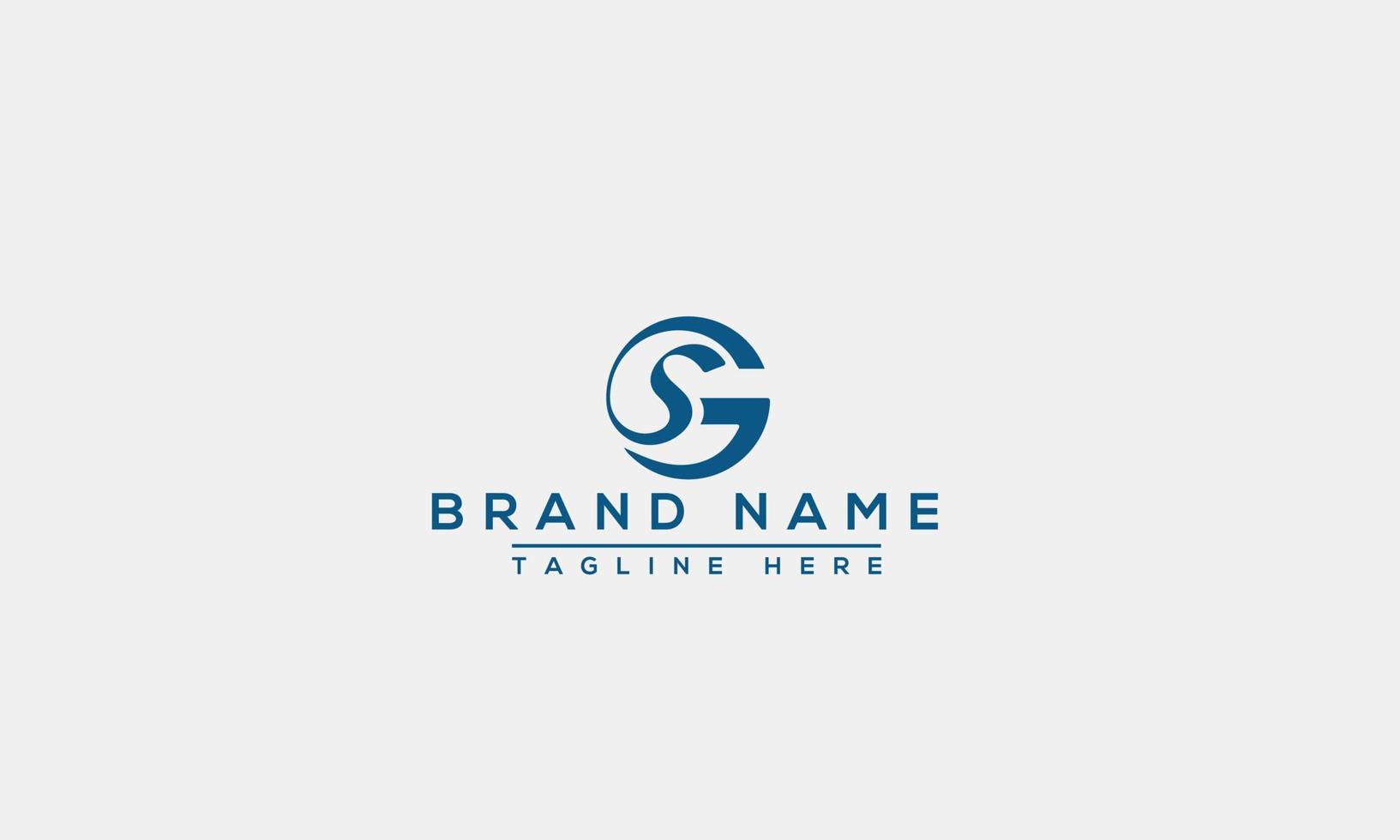 logo design lettera sg. elegante moderno. modello vettoriale. vettore