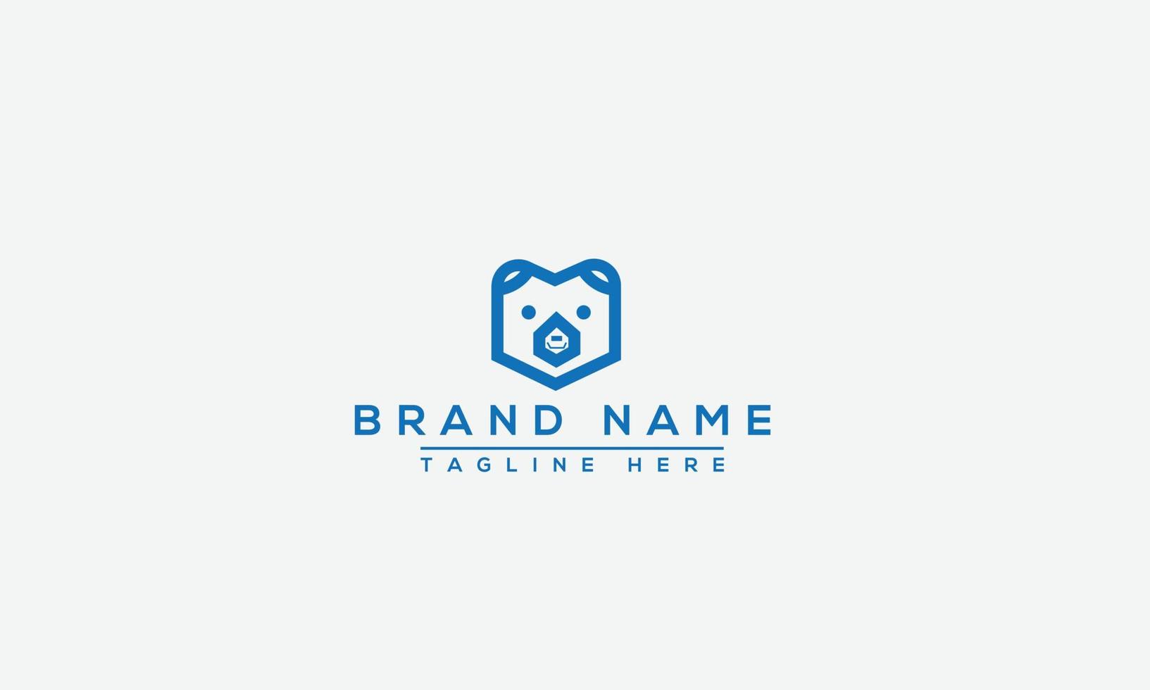 elemento di branding grafico vettoriale del modello di progettazione del logo dell'orso.