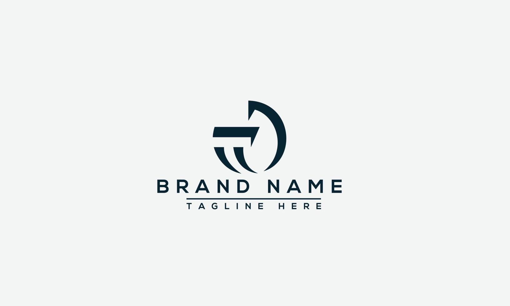 td logo design template elemento di branding grafico vettoriale. vettore