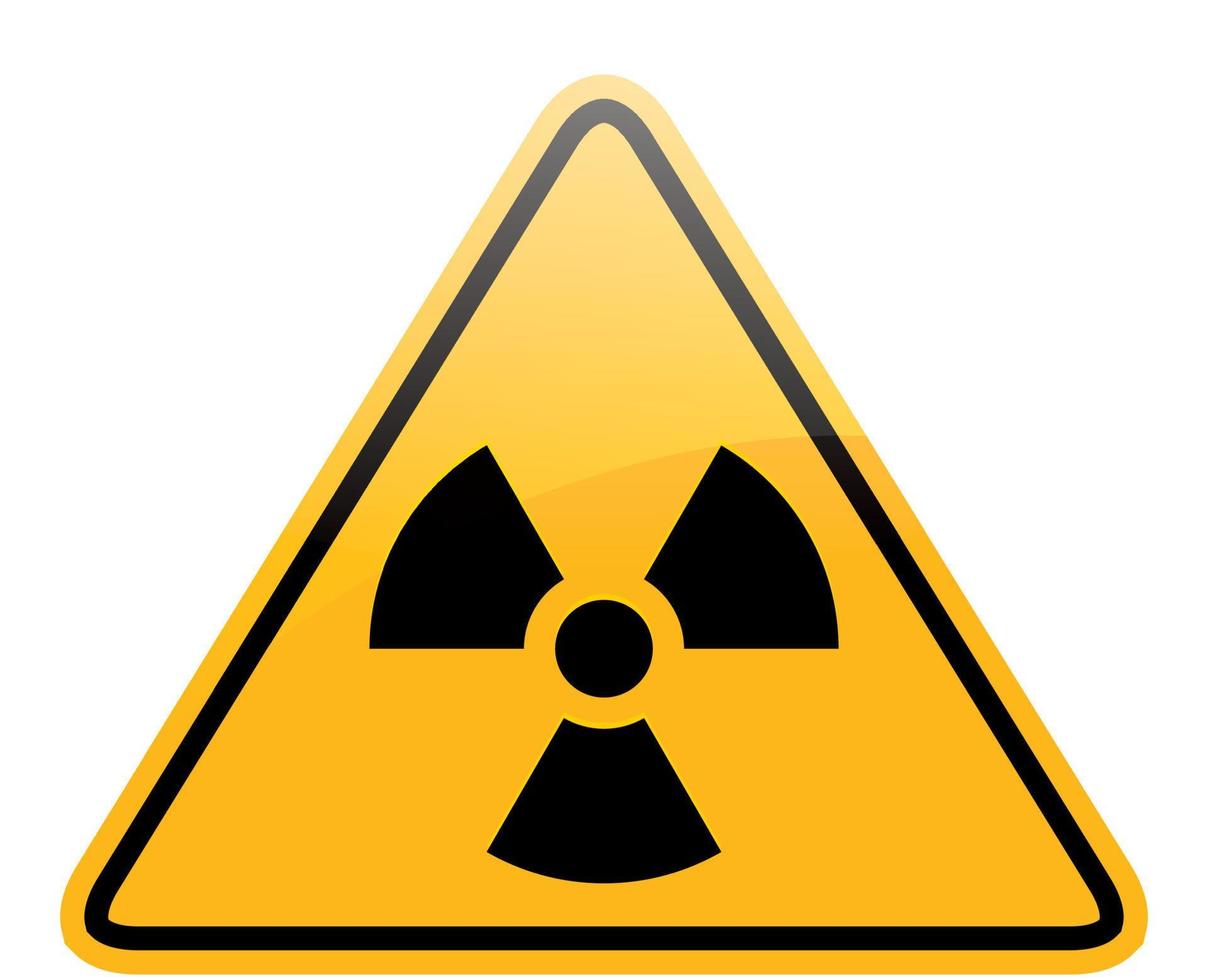 segno di radiazione di pericolo vettoriale
