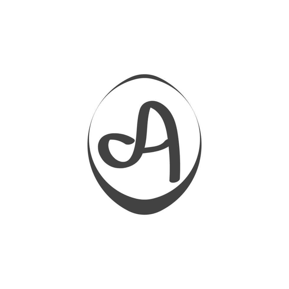 lettera scritta a mano un logo design, vettore del logo scritto a mano minimalista modificabile