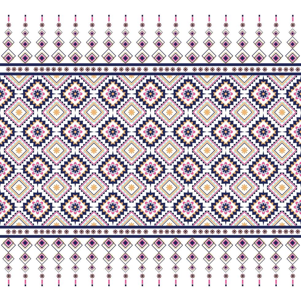 disegno tradizionale geometrico etnico orientale modello per sfondo, moquette, carta da parati, abbigliamento, confezionamento, batik, tessuto, illustrazione vettoriale stile ricamo.