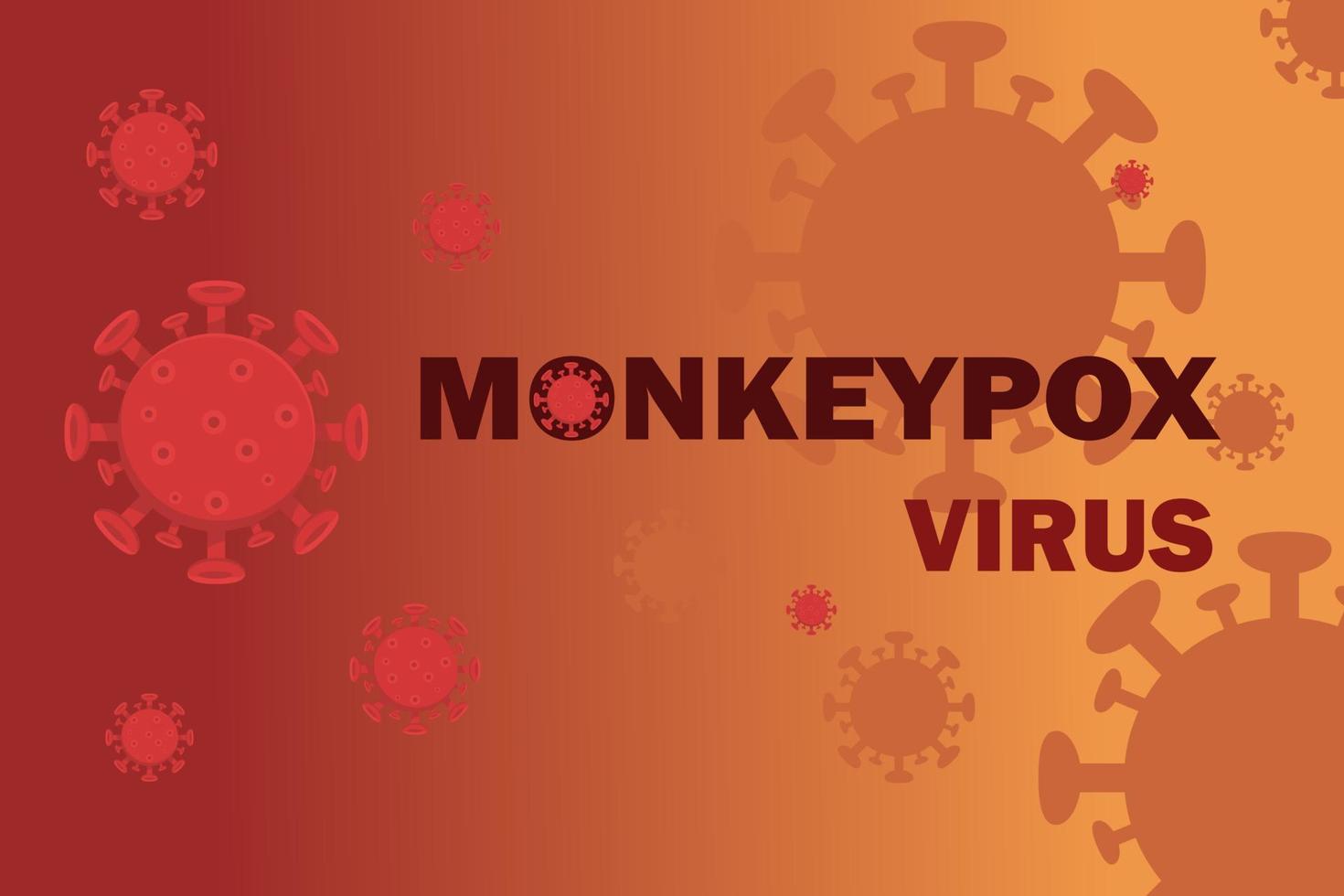 la malattia pandemica dell'epidemia del virus del vaiolo della mokey diffonde consapevolezza e allerta. banner del virus del vaiolo delle scimmie. eps10 vettore