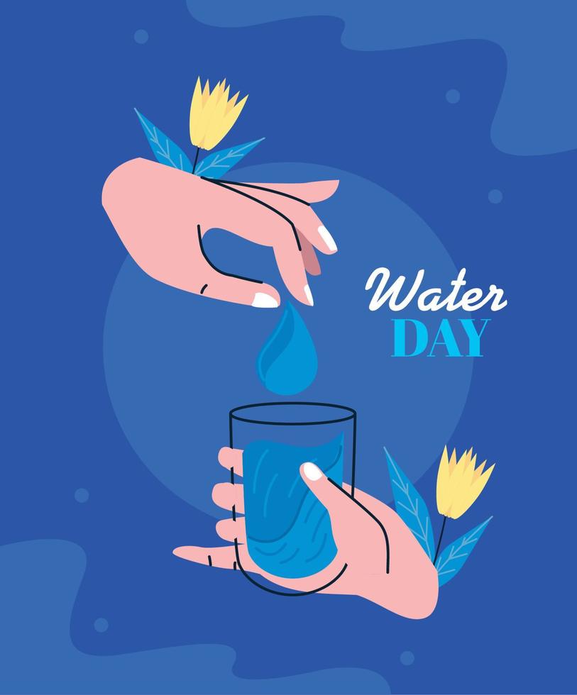 manifesto della giornata dell'acqua vettore