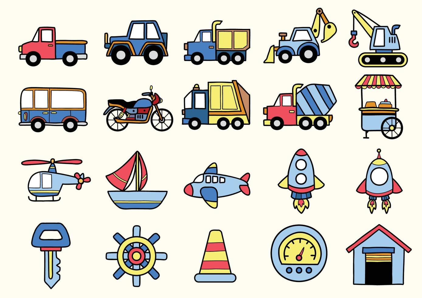 veicoli icona oggetto illustrazione vettoriale per banner