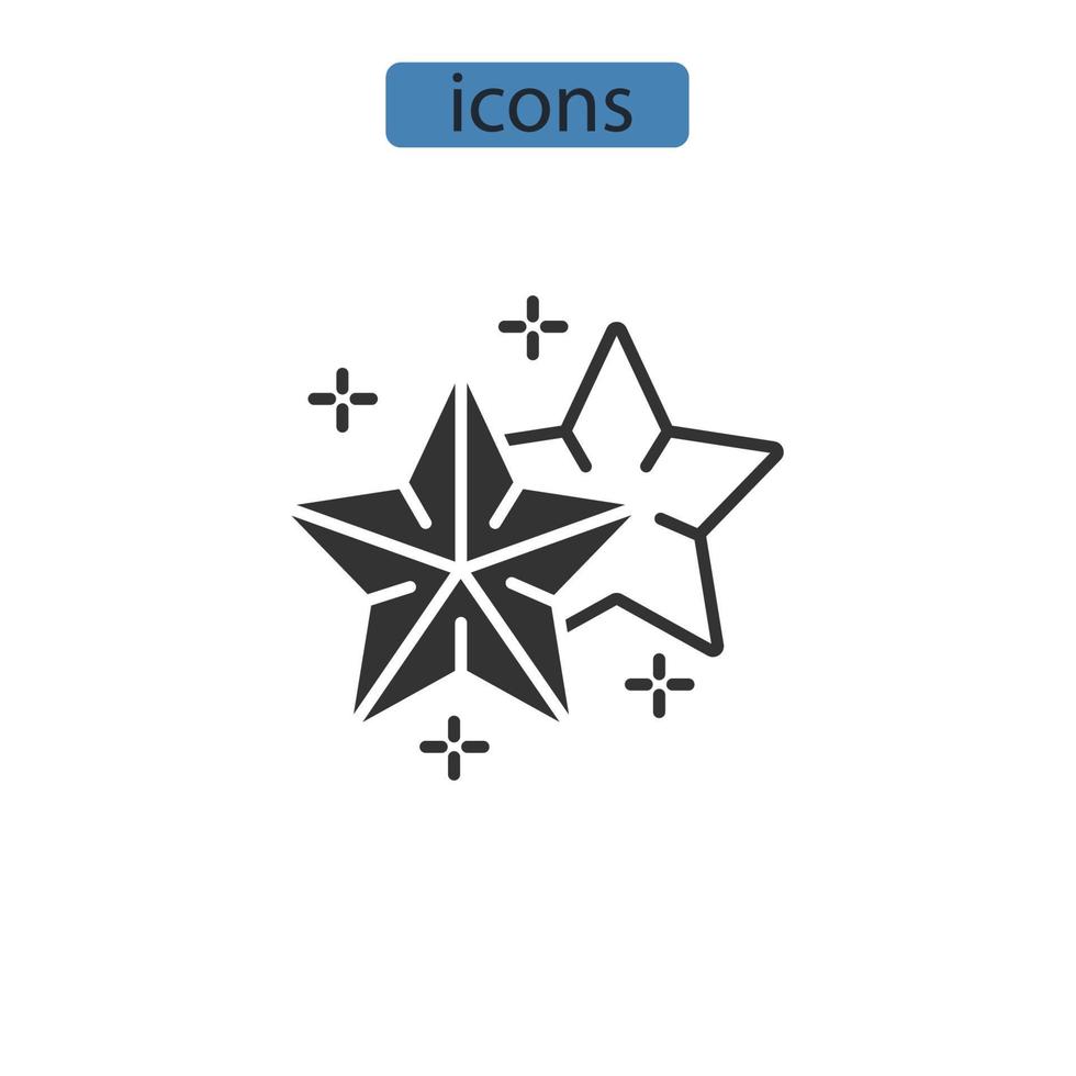 icone seastar simbolo elementi vettoriali per il web infografica