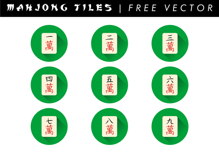 Piastrelle di Mahjong vettoriali gratis