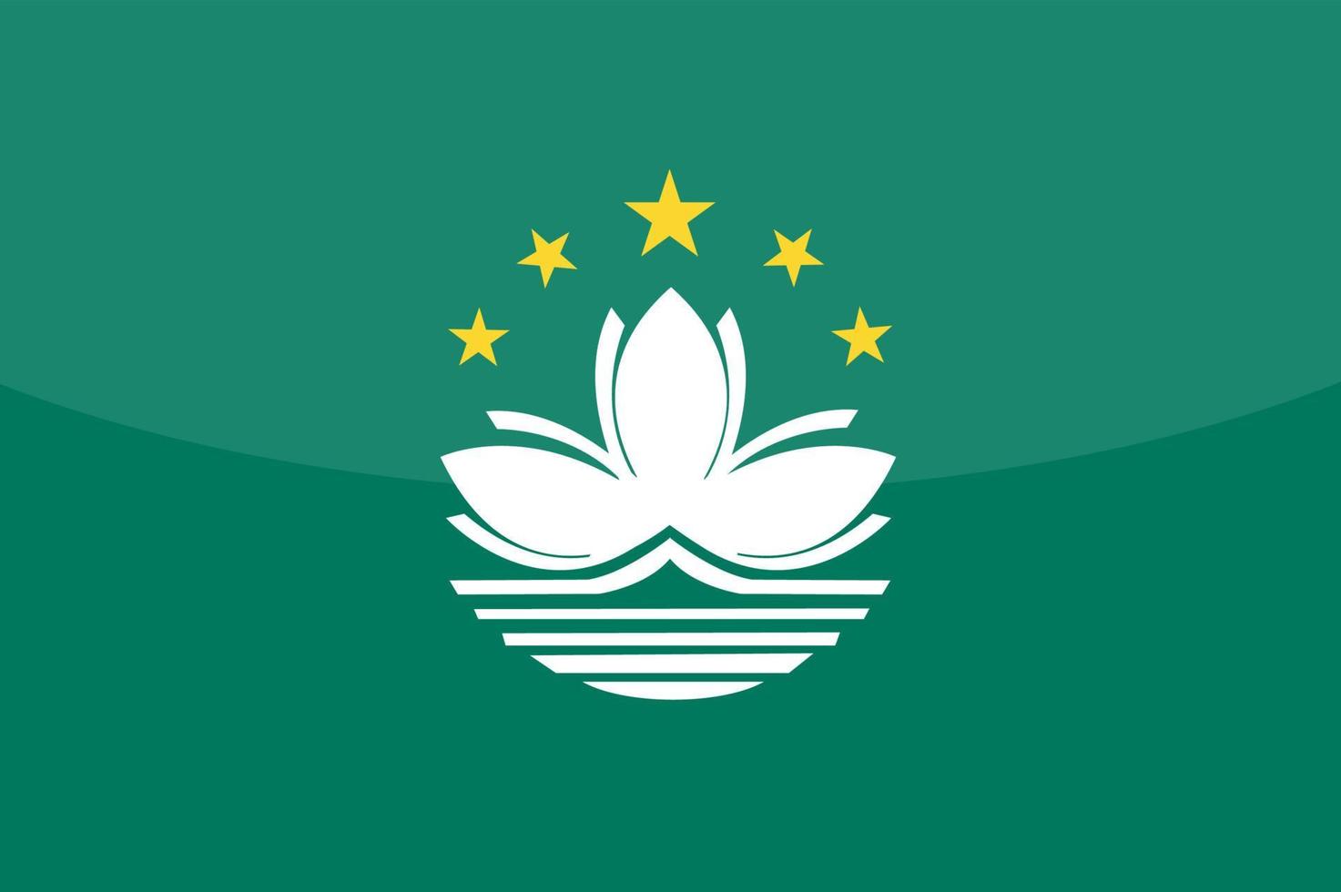 bandiera disegnata a mano di vettore di pataca macanese, bandiera disegnata a mano di vettore di bandiera di Macao