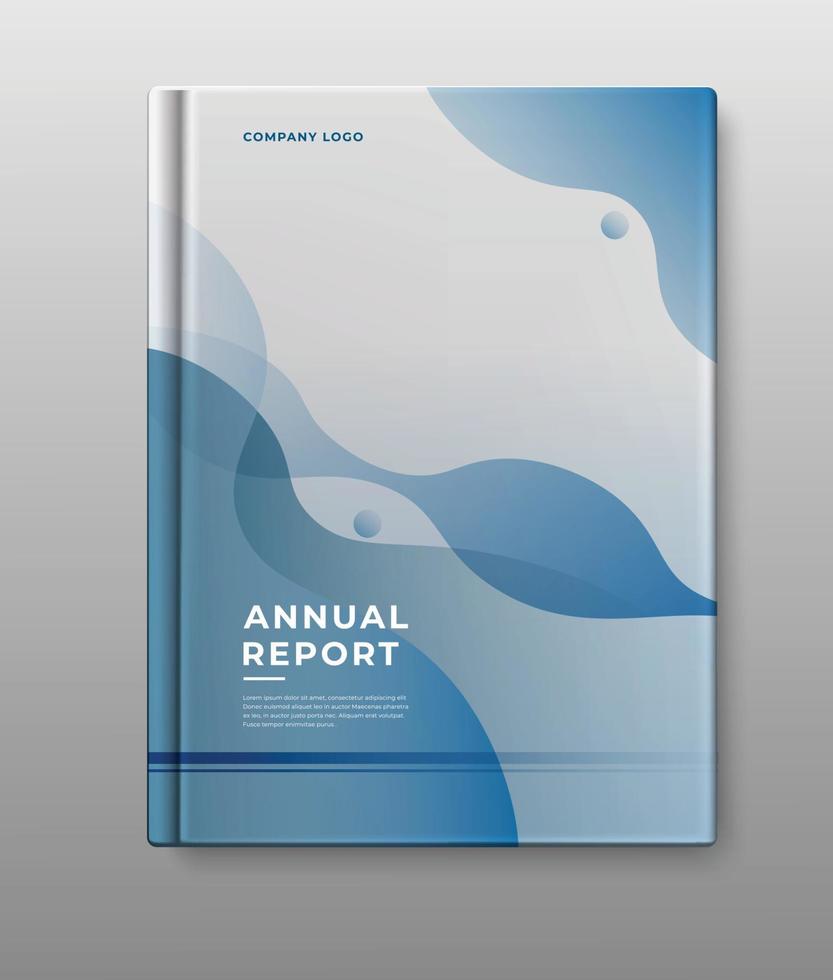 modello di copertina geometrica della relazione annuale vettore