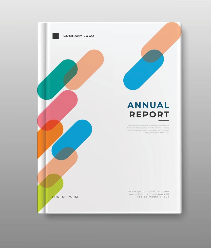 progettazione del modello di pagina di copertina del rapporto annuale aziendale vettore