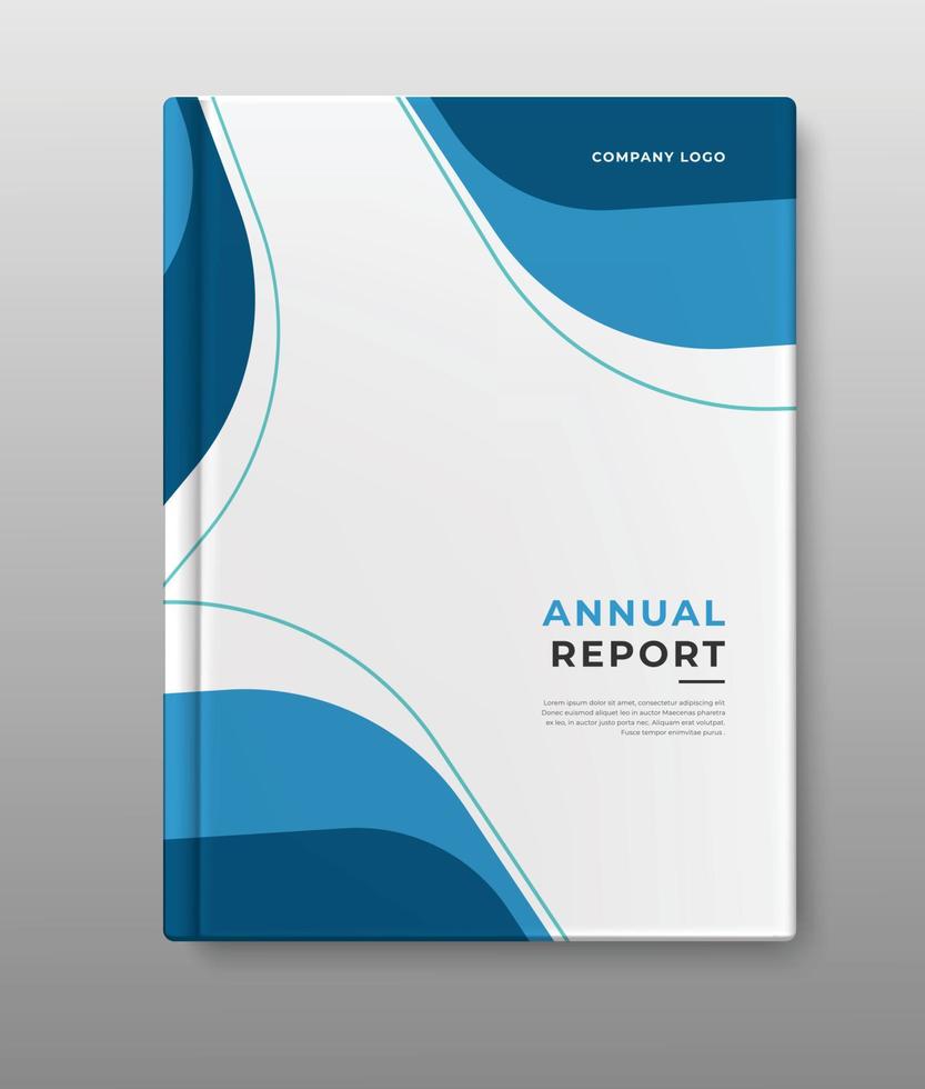 modello di copertina geometrica della relazione annuale vettore