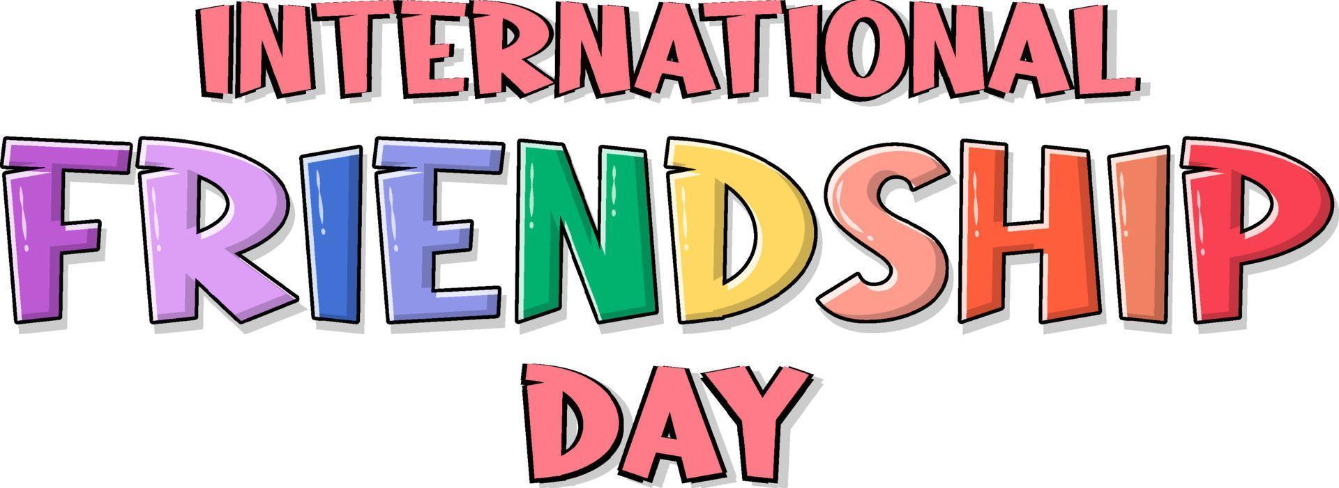 design della bandiera della giornata internazionale dell'amicizia vettore