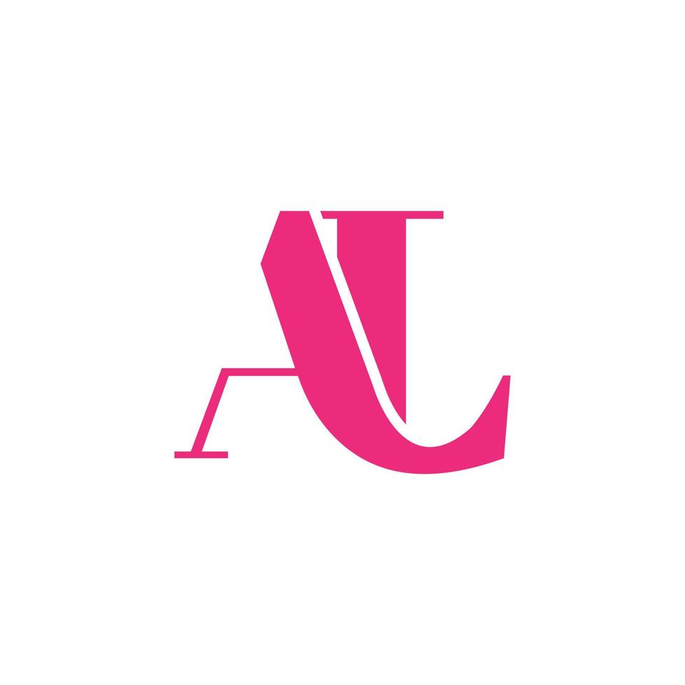lettera al logo design. al logo icona colore rosa vettore modello vettoriale gratuito.