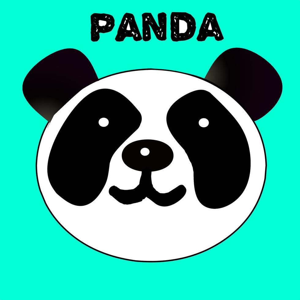 illustrazione grafica vettoriale dell'icona del panda carino