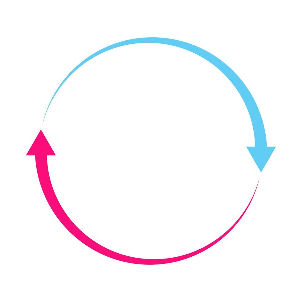 frecce di rotazione vettore icona cerchio per progettazione grafica, logo, sito Web, social media, app mobile, illustrazione dell'interfaccia utente