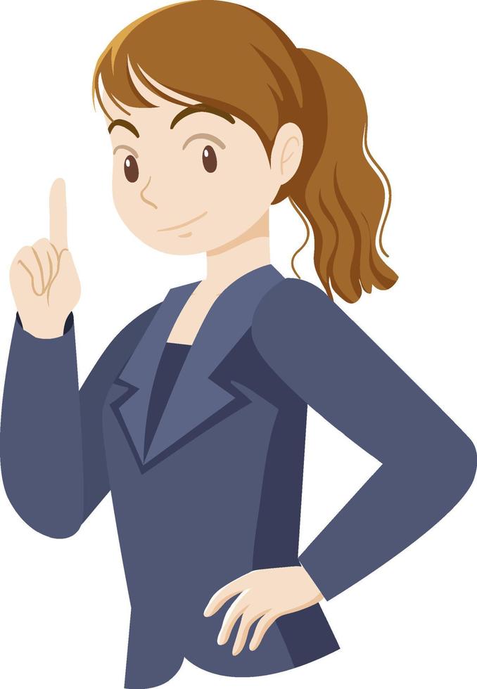 un personaggio dei cartoni animati di una donna d'affari vettore