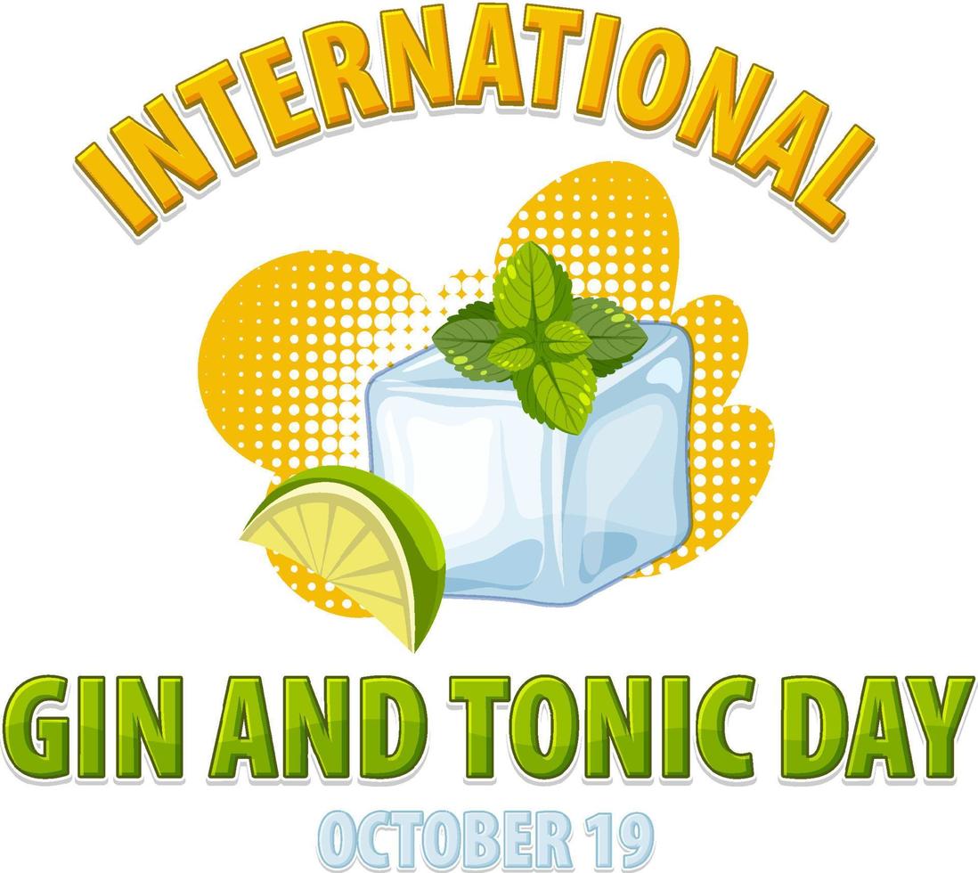 design di banner per la giornata internazionale di gin tonic vettore