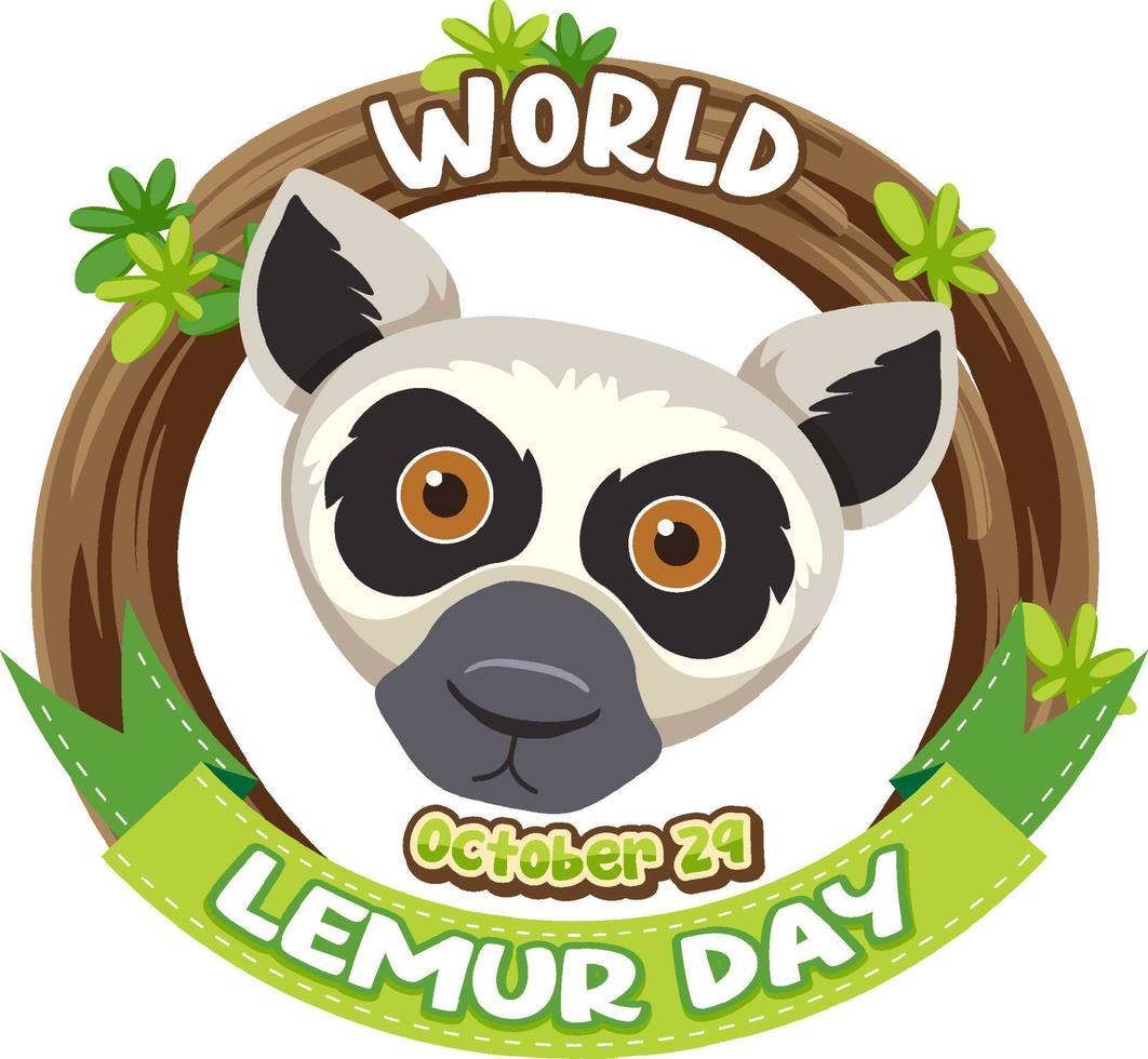 poster per la giornata mondiale dei lemuri vettore