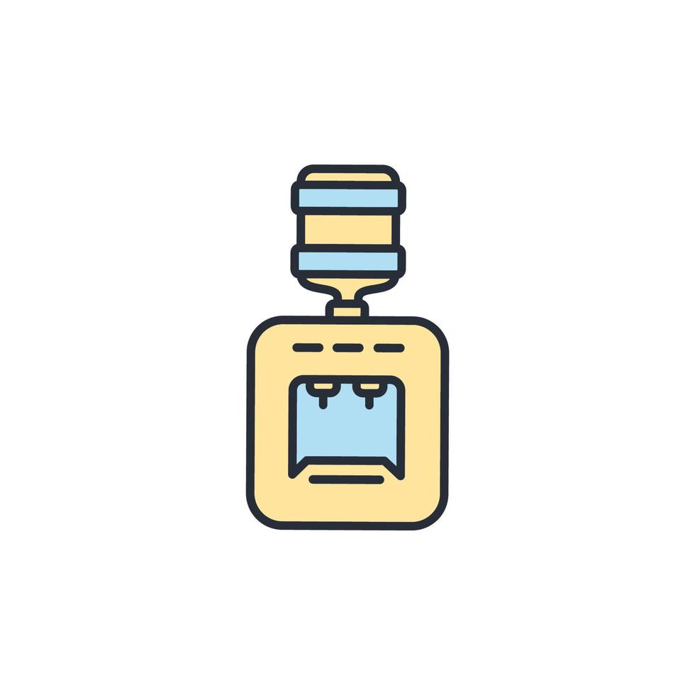 icone del refrigeratore d'acqua simbolo elementi vettoriali per il web infografico
