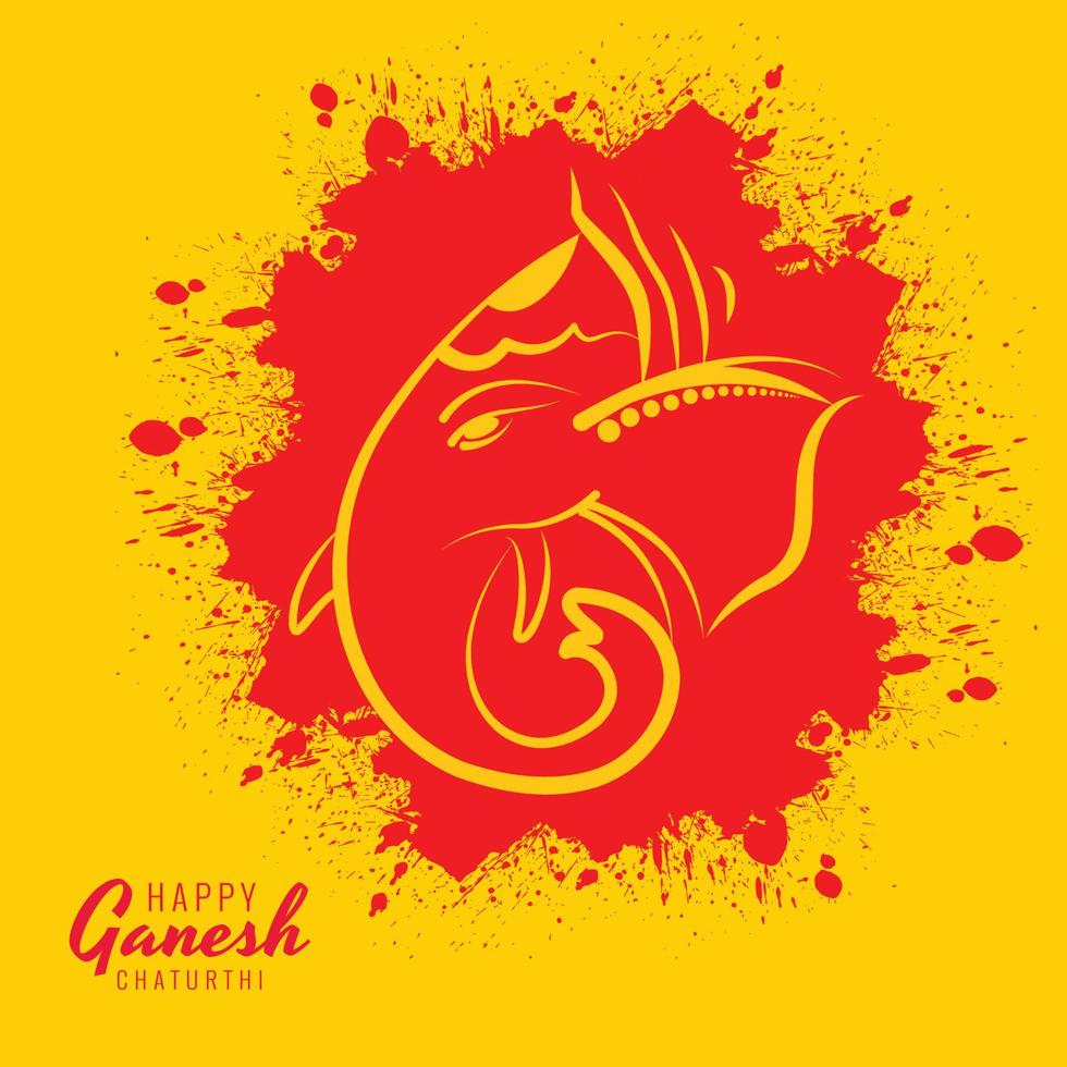 sfondo della carta di celebrazione del festival di ganesh chaturthi vettore