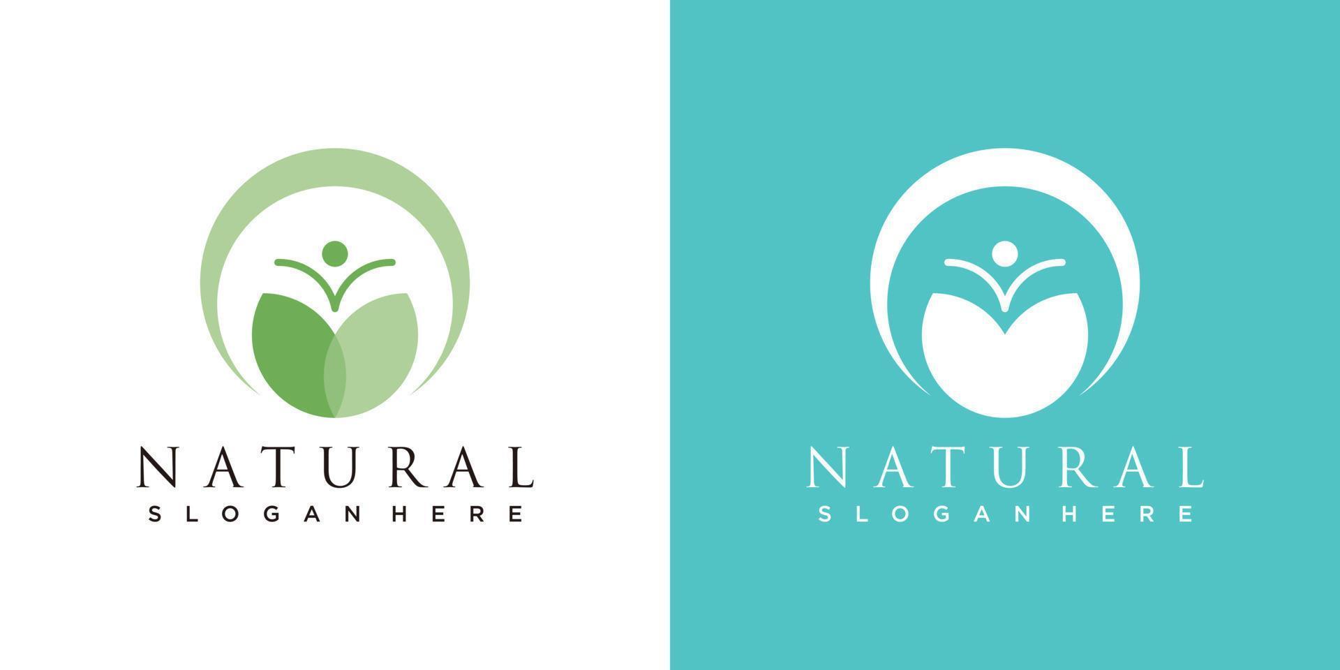 logo della natura con un concetto moderno per il vettore premium aziendale