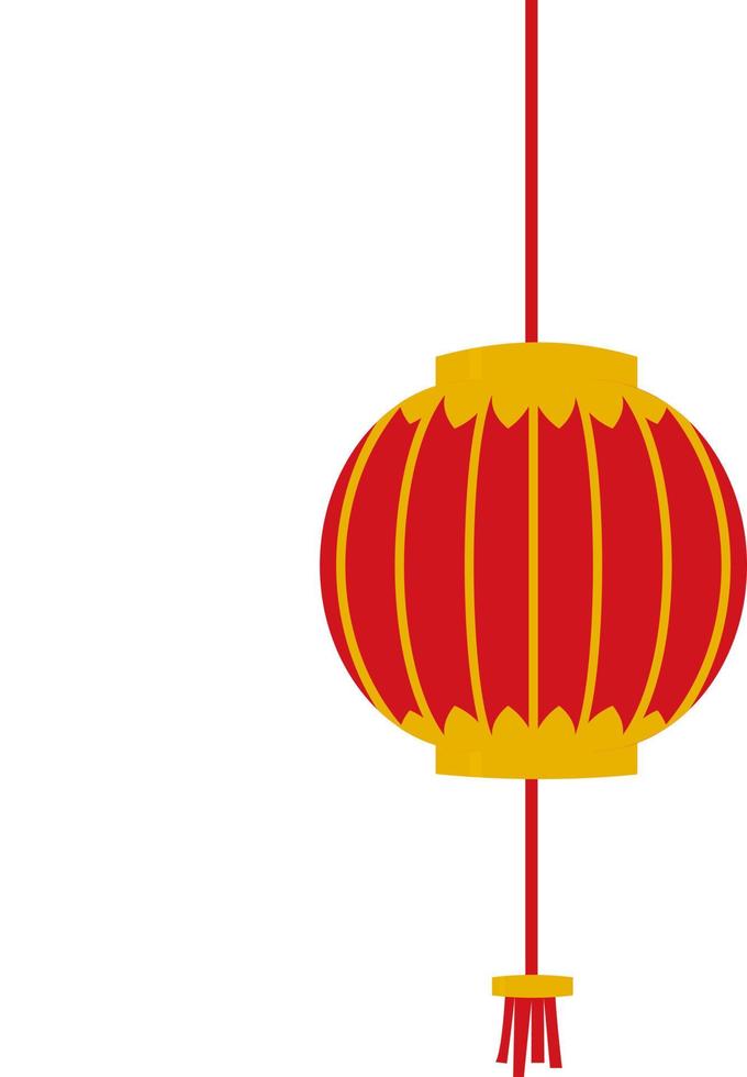 lanterna cinese rossa e gialla. vettore