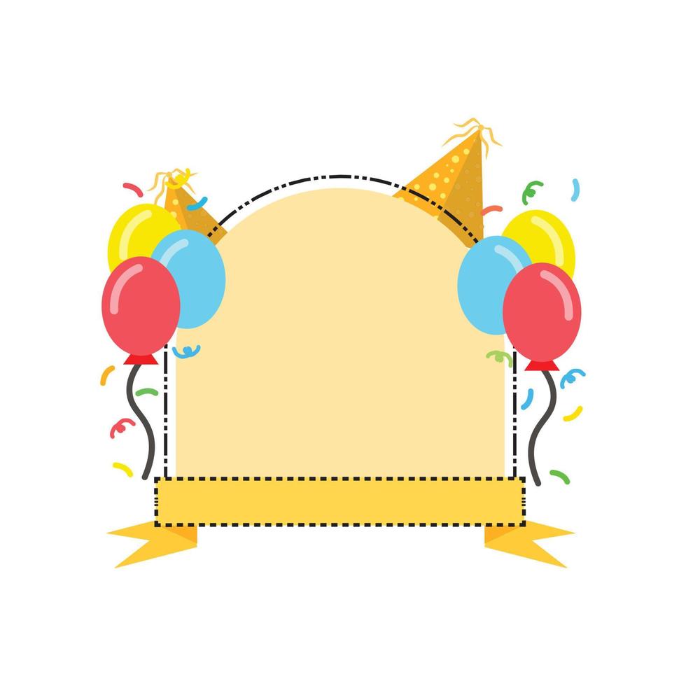 illustrazione di auguri di festa di compleanno per post di carta, stampa. vettore