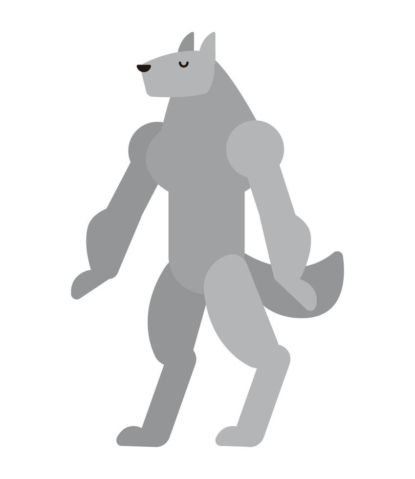 personaggio fantastico della creatura del lupo mannaro vettore