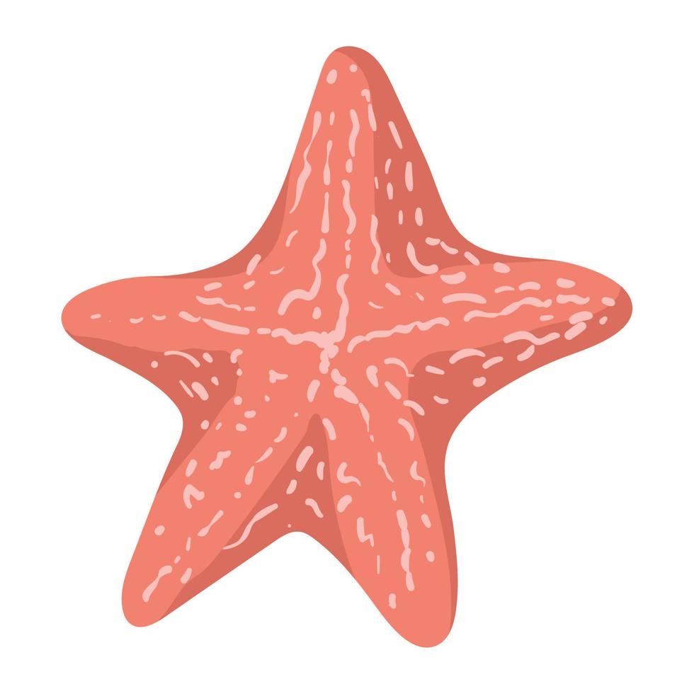 vita marina stella marina rosa vettore