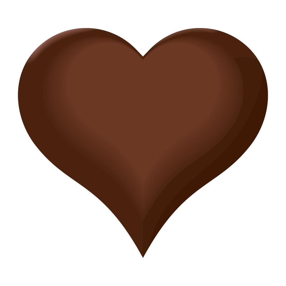 cuore di cioccolato a forma di amore vettore