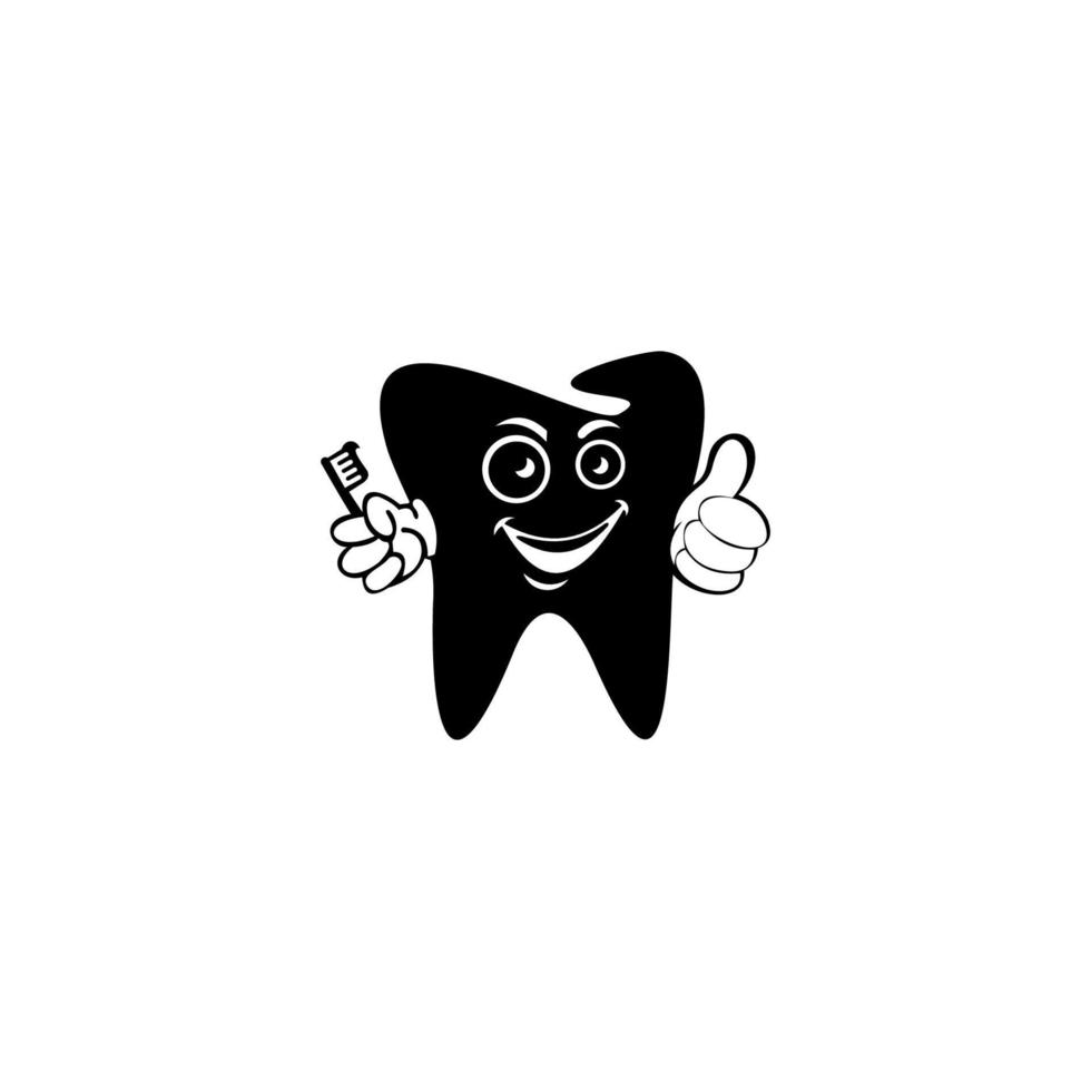 logo dentale. icona del logo dentale isolato su priorità bassa bianca vettore
