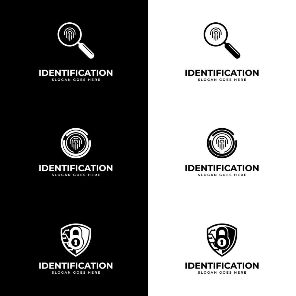 logo dell'impronta digitale, icona, modello di progettazione di simboli. adatto per il logo aziendale, la stampa, il digitale, l'icona, le app e altri scopi di materiale di marketing vettore