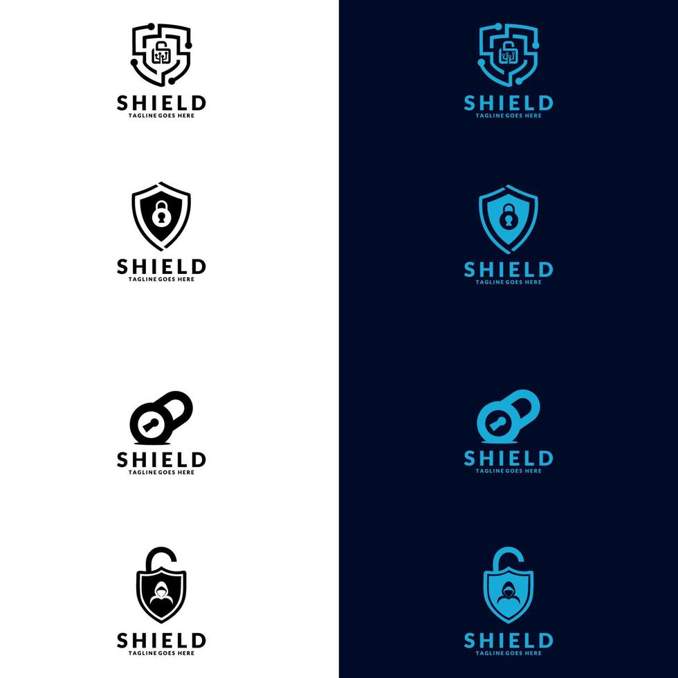 icona di sicurezza, logo del lucchetto. tecnologia, sicurezza della rete, idea del logotipo di protezione bancaria. vettore