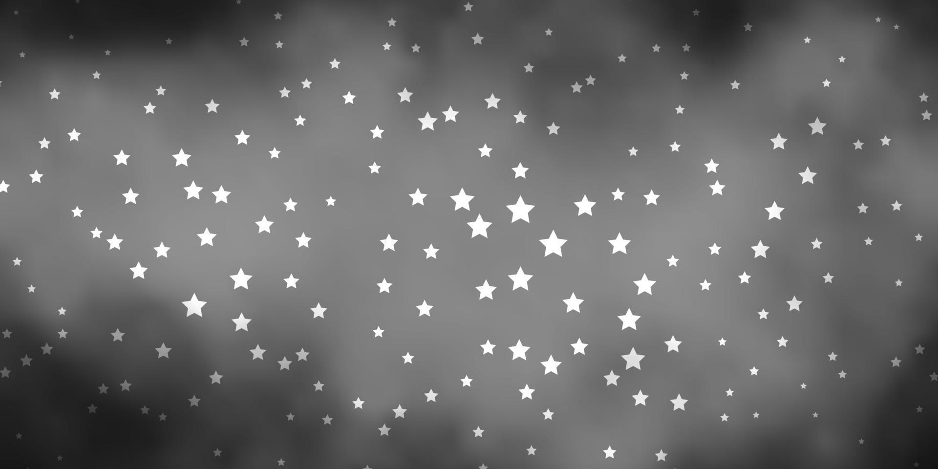 layout vettoriale grigio scuro con stelle luminose.