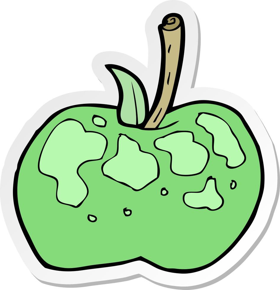 adesivo di una mela cartone animato vettore