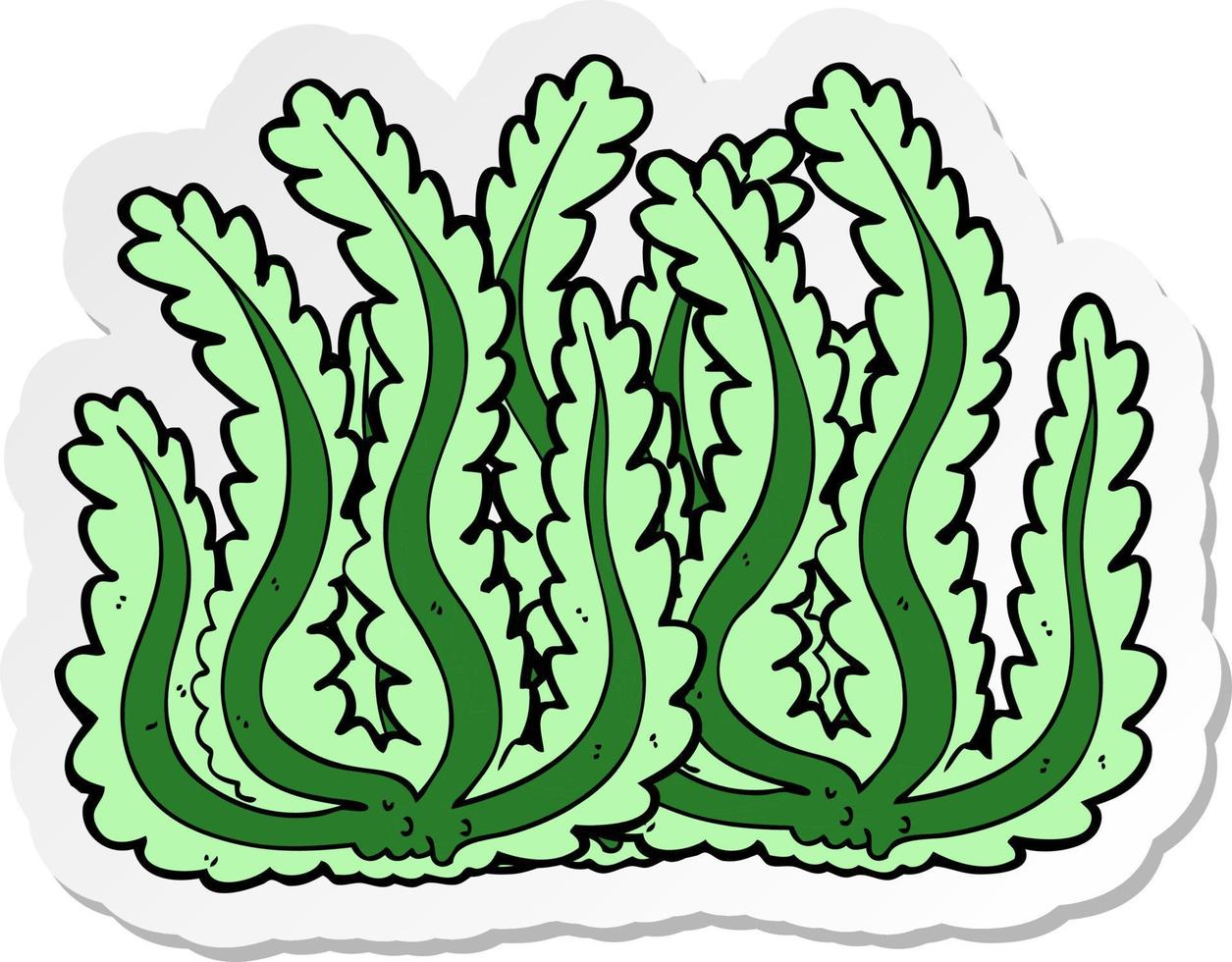 adesivo di un'alga cartone animato vettore