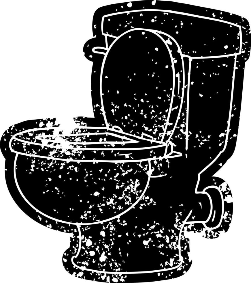 icona del grunge disegno di un bagno wc vettore