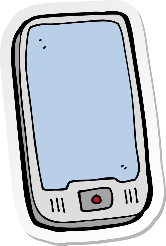 adesivo di un tablet computer cartone animato vettore