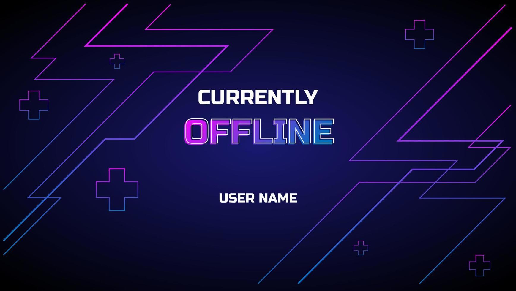 sfondo banner twitch attualmente offline con forme geometriche vettore