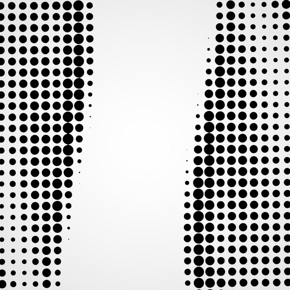 elemento di disegno di punti neri di vettore astratto di semitono isolato su uno sfondo bianco.