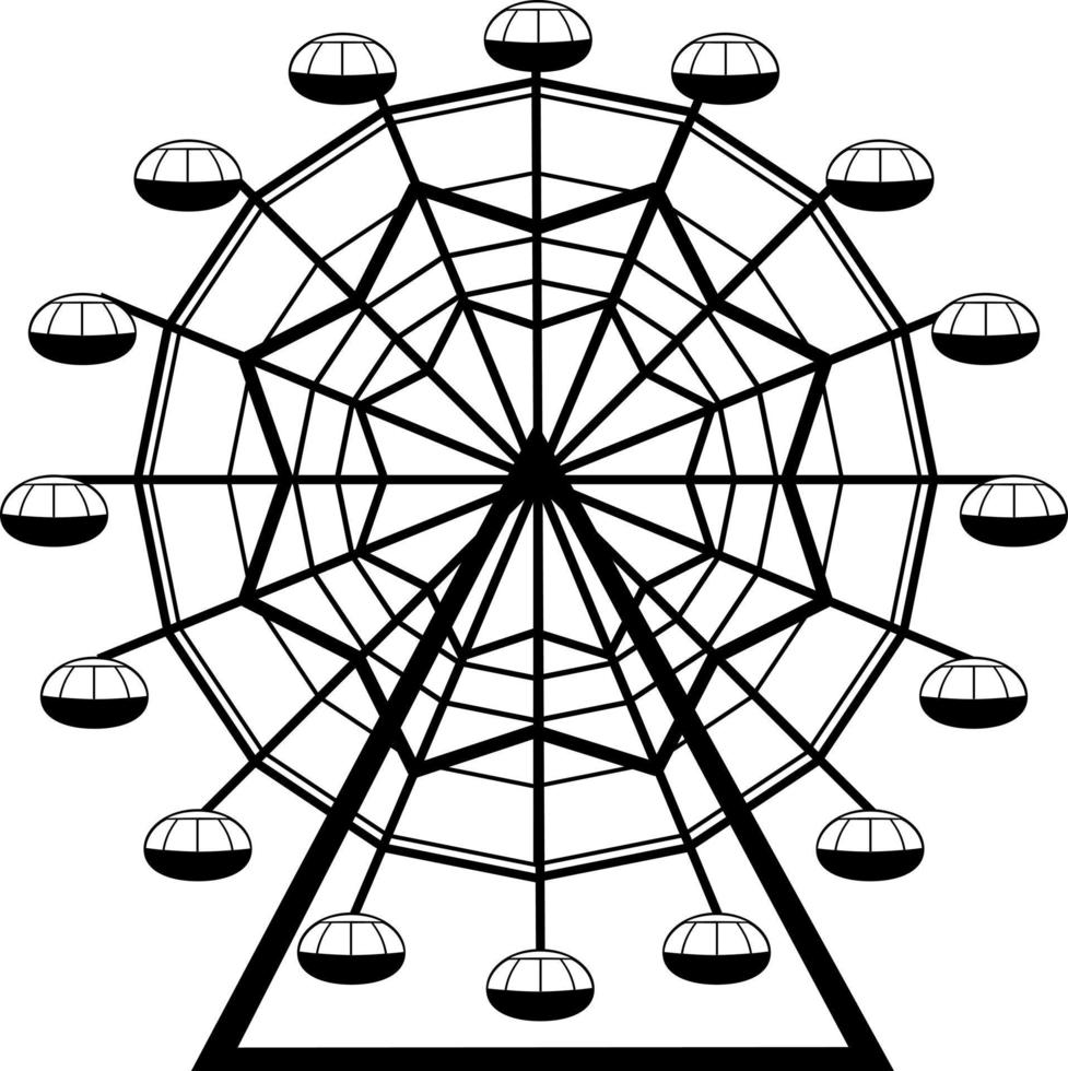 sagoma di attrazione della ruota panoramica vettore