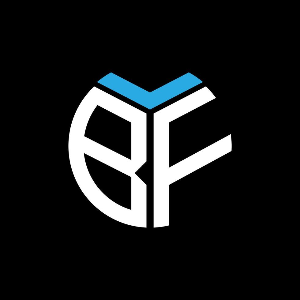 bf concetto di logo lettera cerchio creativo. design della lettera bf. vettore