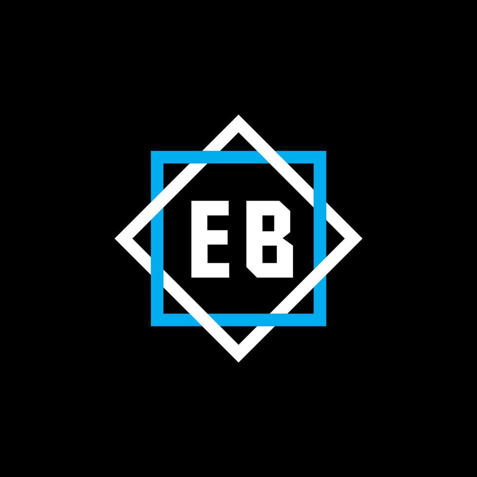 eb lettera logo design su sfondo nero. eb concetto di logo lettera cerchio creativo. eb disegno della lettera. vettore