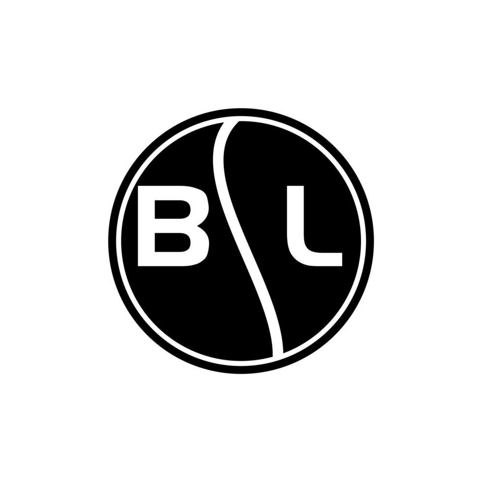 bl concetto di logo lettera cerchio creativo. disegno della lettera b. vettore