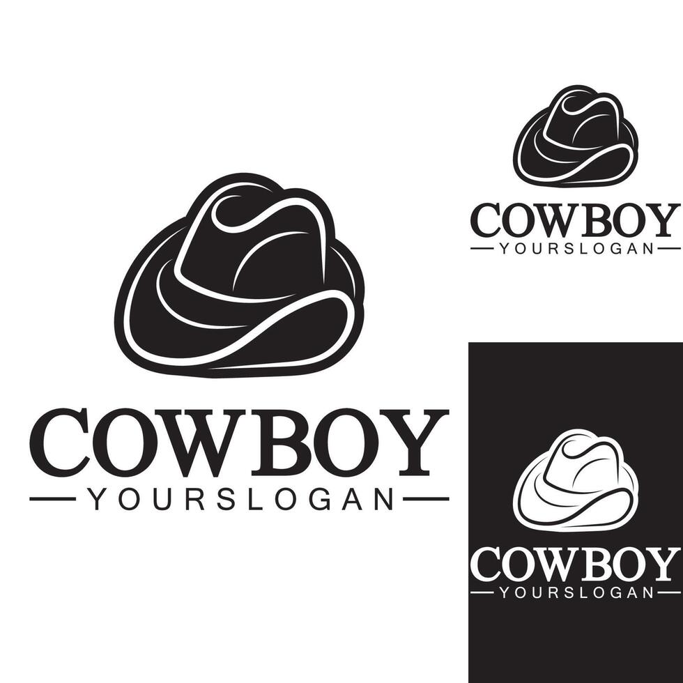 modello di disegno vettoriale icona logo cappello da cowboy