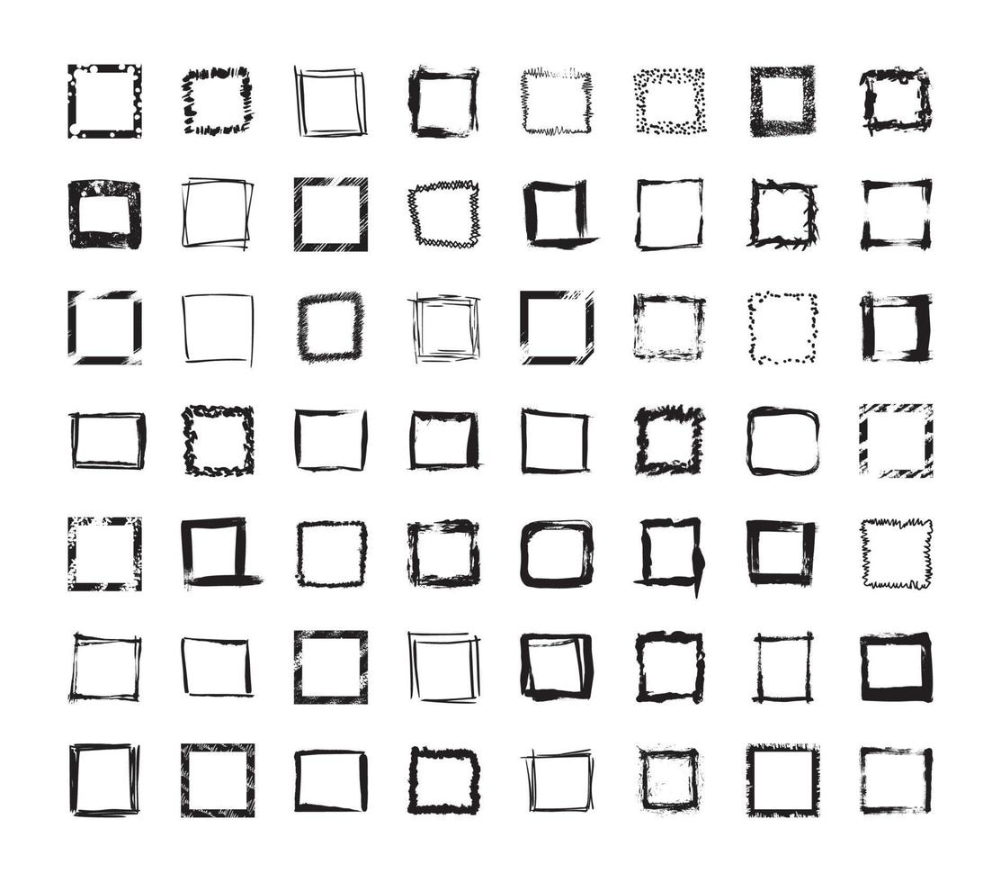 collezione di cornici quadrate strutturate vettore