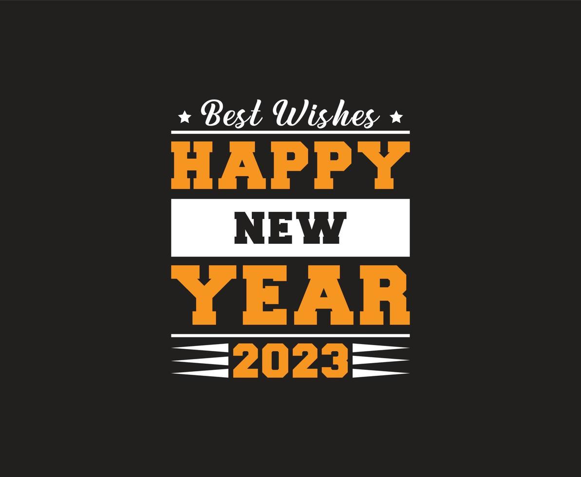 felice anno nuovo 2023 design t-shirt vettoriale