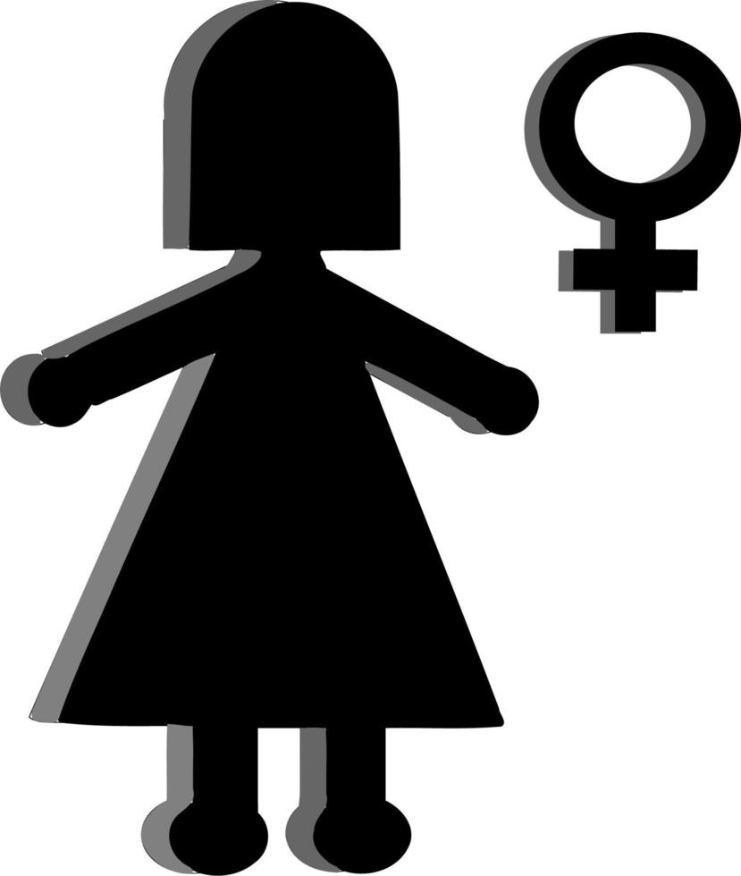 donna e simbolo vettore