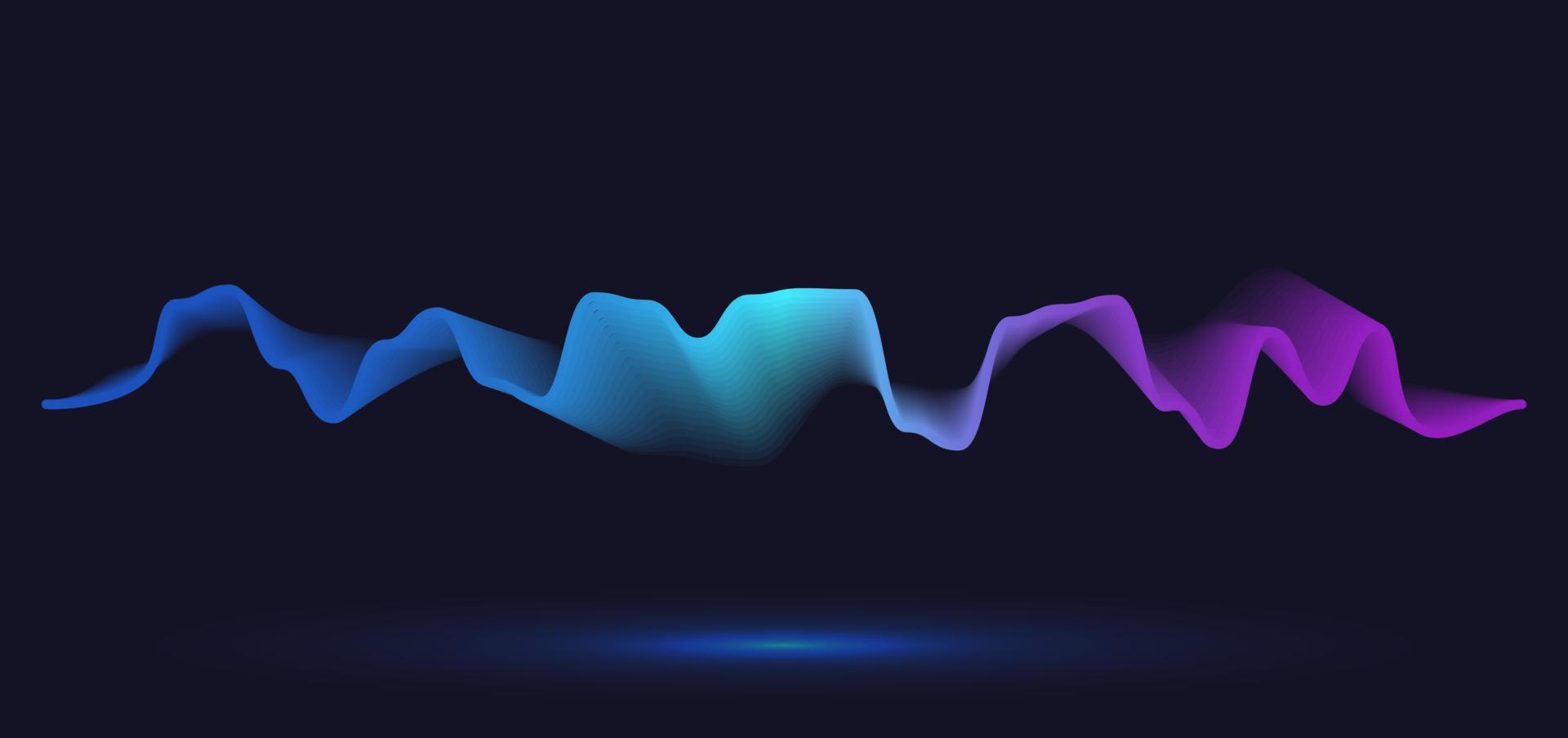 linea d'onda di movimento astratta. disegno vettoriale di sfondo della linea sfumata.